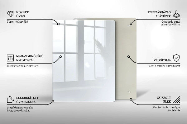 Protège plaque de cuisson couleur blanche