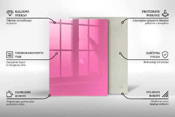 Protège plaque de cuisson Couleur rose