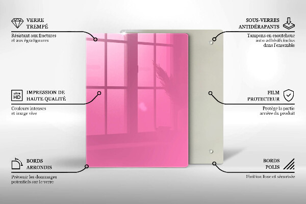 Protège plaque de cuisson Couleur rose