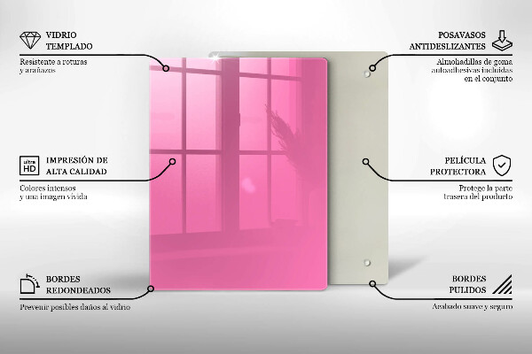 Protège plaque de cuisson Couleur rose