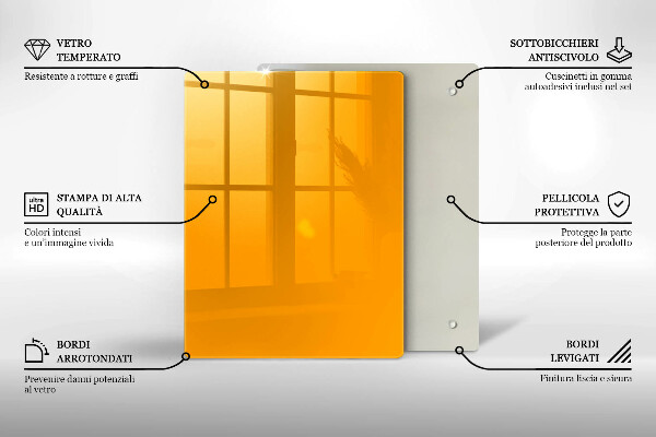 Protège plaque de cuisson Couleur jaune foncé