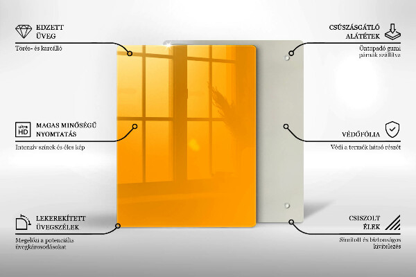 Protège plaque de cuisson Couleur jaune foncé
