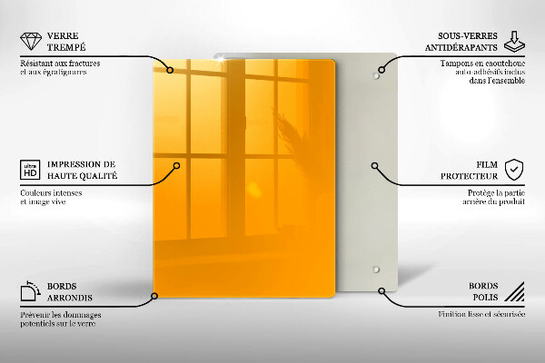 Protège plaque de cuisson Couleur jaune foncé