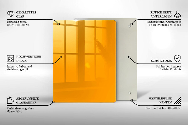 Protège plaque de cuisson Couleur jaune foncé