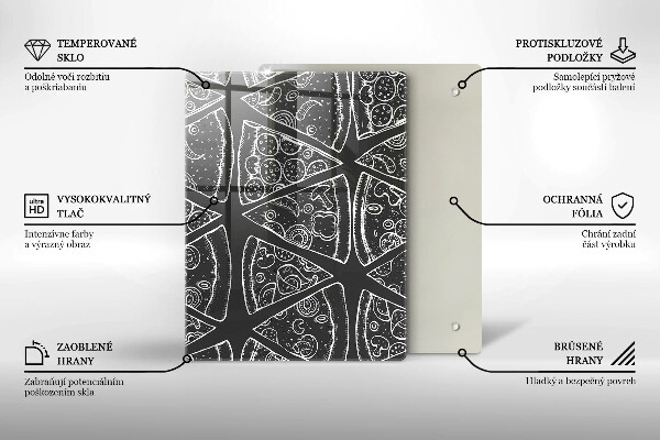 Protège plaque de cuisson Illustration de pizza