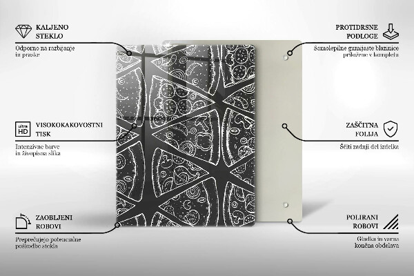 Protège plaque de cuisson Illustration de pizza