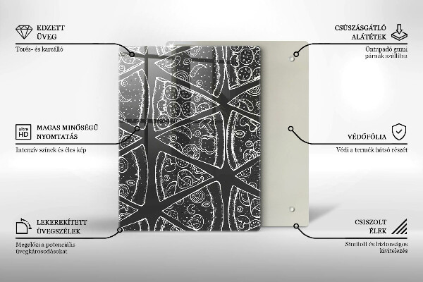 Protège plaque de cuisson Illustration de pizza