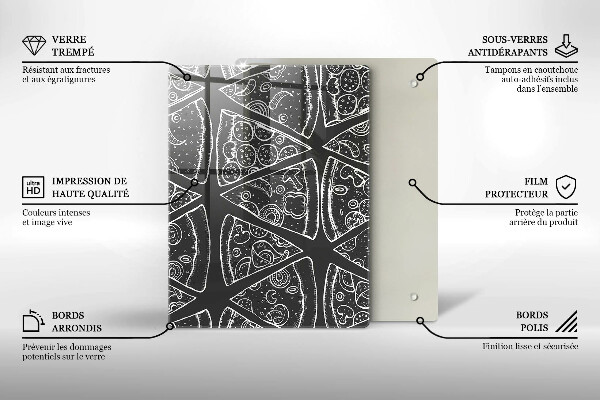 Protège plaque de cuisson Illustration de pizza
