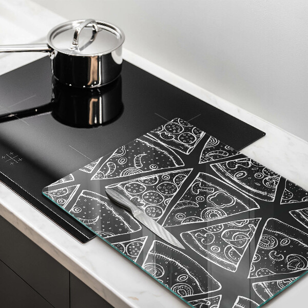 Protège plaque de cuisson Illustration de pizza