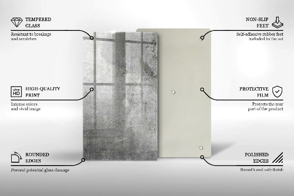 Protège plaque de cuisson Texture béton