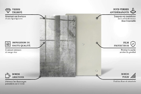 Protège plaque de cuisson Texture béton