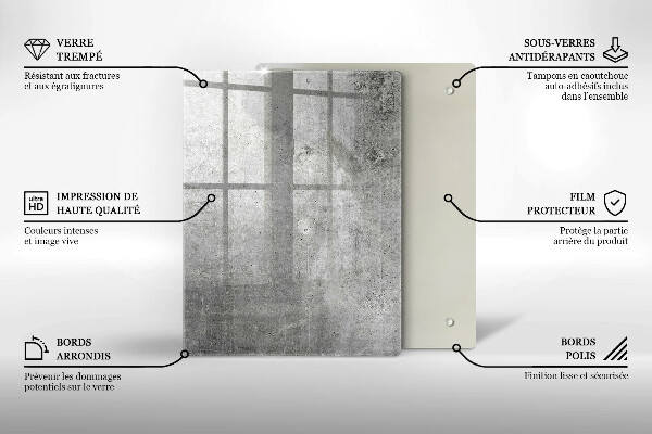 Protège plaque de cuisson Texture béton