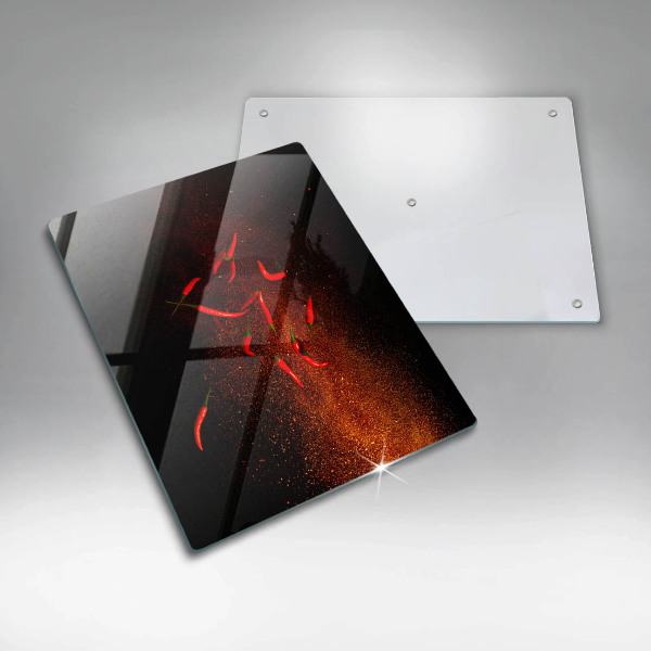 Protège plaque de cuisson Piments forts