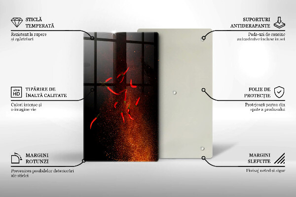 Protège plaque de cuisson Piments forts