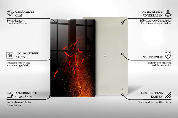 Protège plaque de cuisson Piments forts