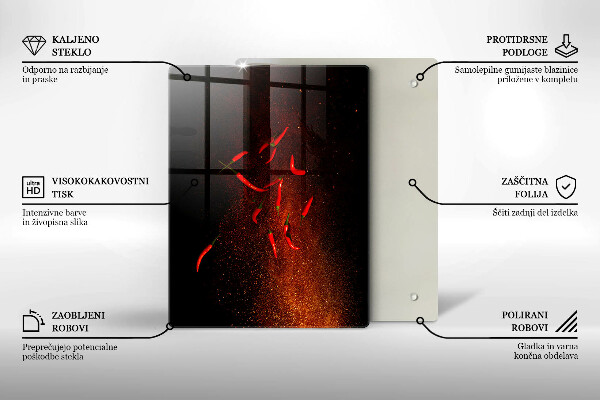 Protège plaque de cuisson Piments forts