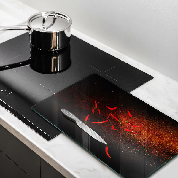 Protège plaque de cuisson Piments forts