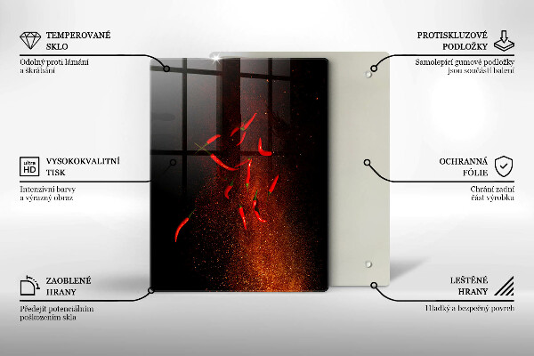Protège plaque de cuisson Piments forts