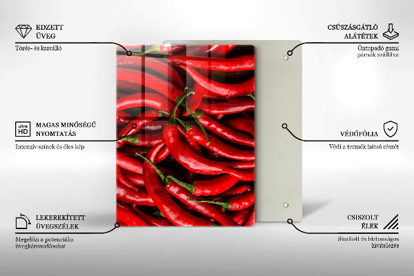 Protège plaque de cuisson Piments forts
