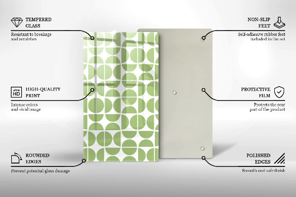 Protège plaque de cuisson Modèle de formes bohèmes