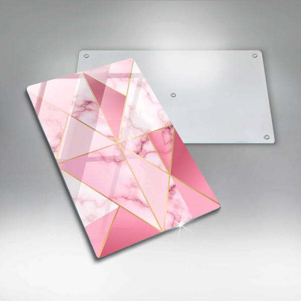 Protège plaque de cuisson Marbre géométrique