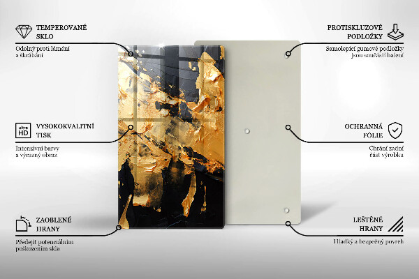 Protège plaque de cuisson Texture de peinture élégante