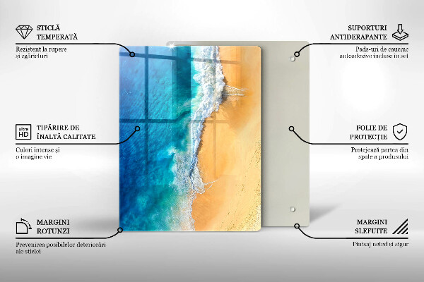 Protège plaque de cuisson Plage et mer