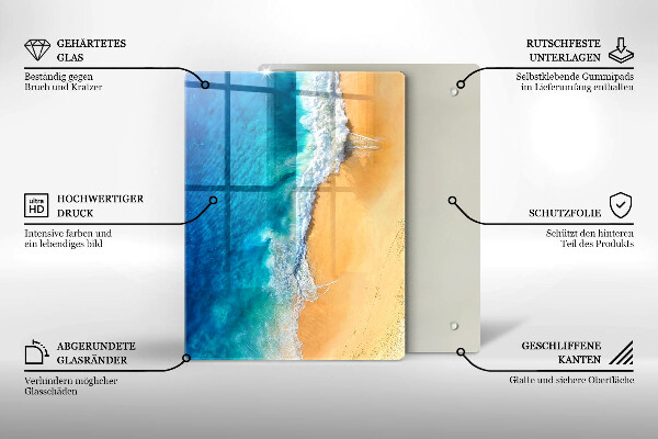 Protège plaque de cuisson Plage et mer