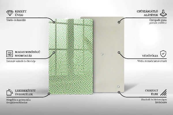 Protège plaque de cuisson Lignes abstraites