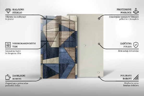 Protège plaque de cuisson Abstraction géométrique