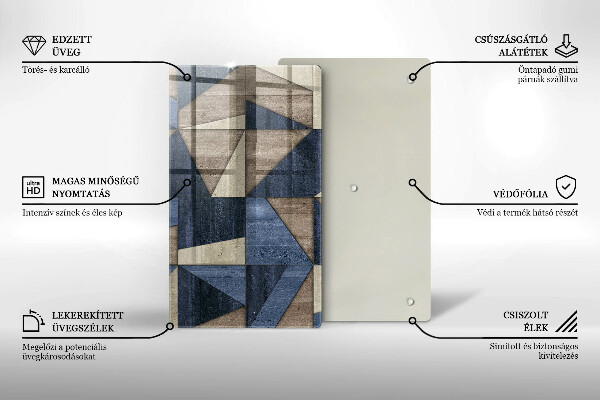 Protège plaque de cuisson Abstraction géométrique