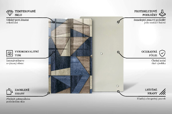 Protège plaque de cuisson Abstraction géométrique