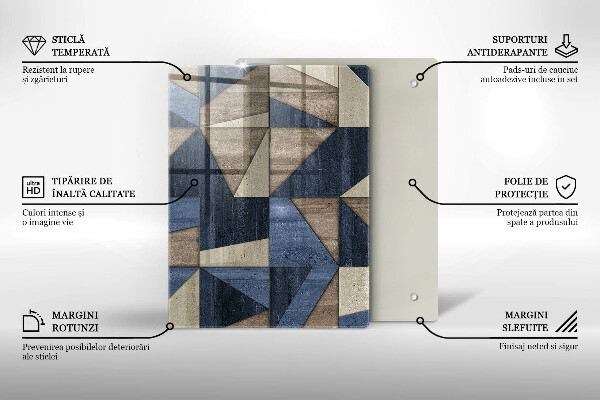 Protège plaque de cuisson Abstraction géométrique