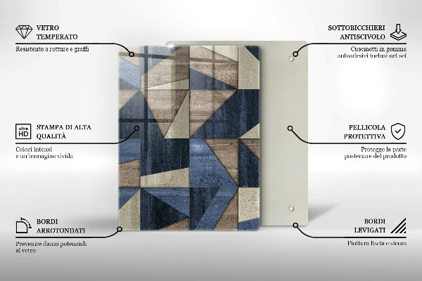 Protège plaque de cuisson Abstraction géométrique