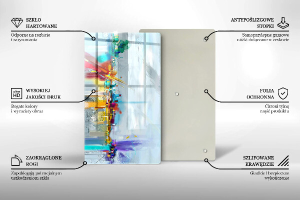 Protège plaque de cuisson Abstraction peinte