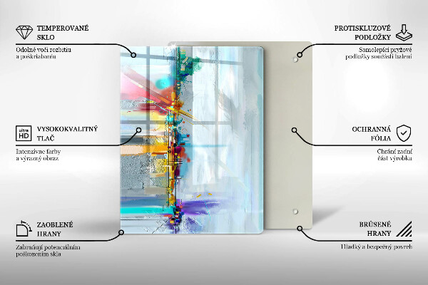 Protège plaque de cuisson Abstraction peinte