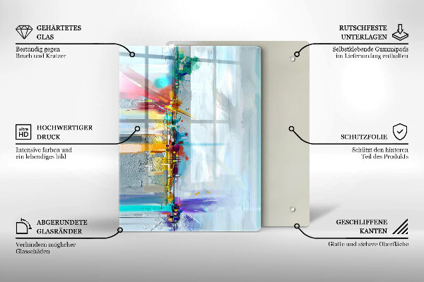 Protège plaque de cuisson Abstraction peinte