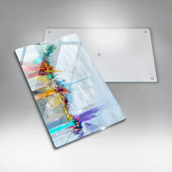 Protège plaque de cuisson Abstraction peinte