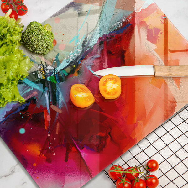 Protège plaque de cuisson Abstraction peinte