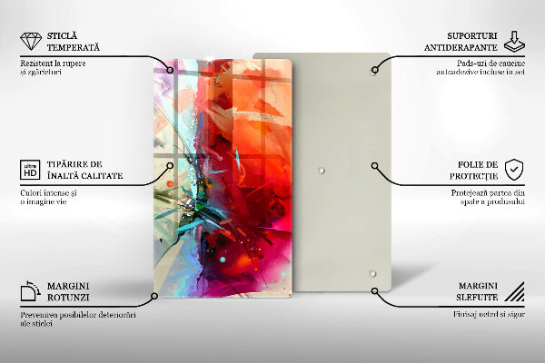 Protège plaque de cuisson Abstraction peinte