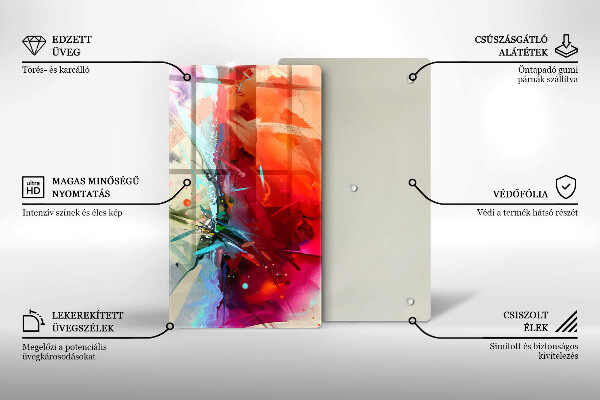 Protège plaque de cuisson Abstraction peinte