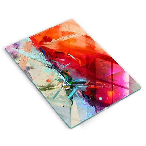 Protège plaque de cuisson Abstraction peinte
