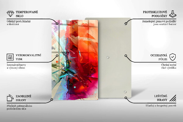 Protège plaque de cuisson Abstraction peinte