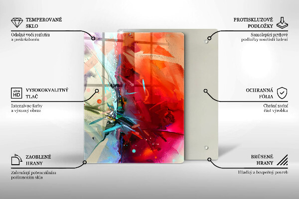 Protège plaque de cuisson Abstraction peinte