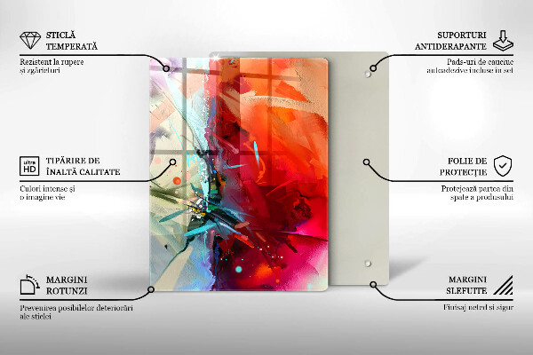 Protège plaque de cuisson Abstraction peinte