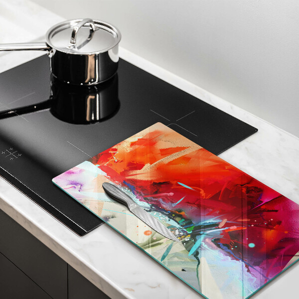 Protège plaque de cuisson Abstraction peinte