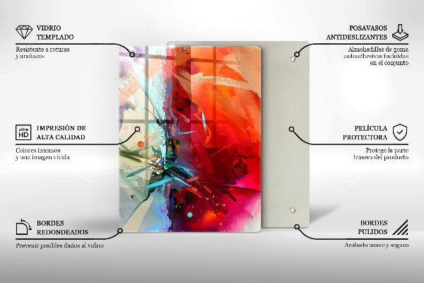 Protège plaque de cuisson Abstraction peinte