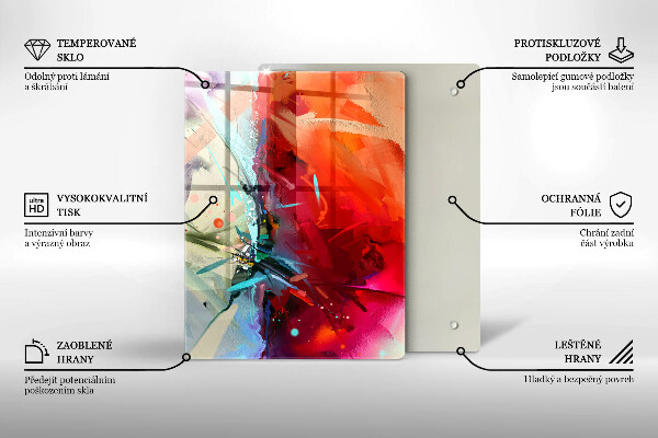 Protège plaque de cuisson Abstraction peinte