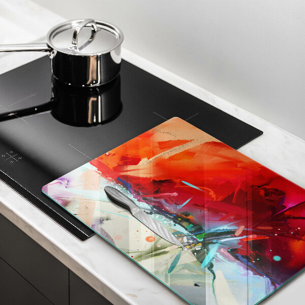 Protège plaque de cuisson Abstraction peinte