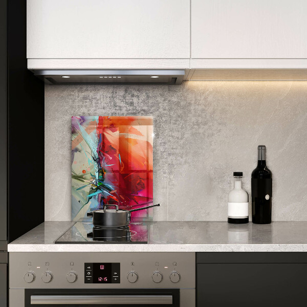 Protège plaque de cuisson Abstraction peinte